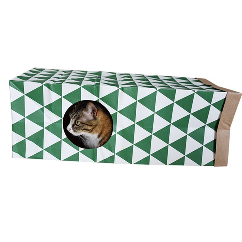 JZMYXA Cat Paper Bag Tunnel Toy Collapsible Tunnel for Rabbits, Kittens, Ferrets, Pet Paper House - Image 3
